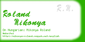 roland mikonya business card